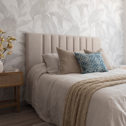 Respaldo de Cama - Modelo Tubular - Velvet Beige