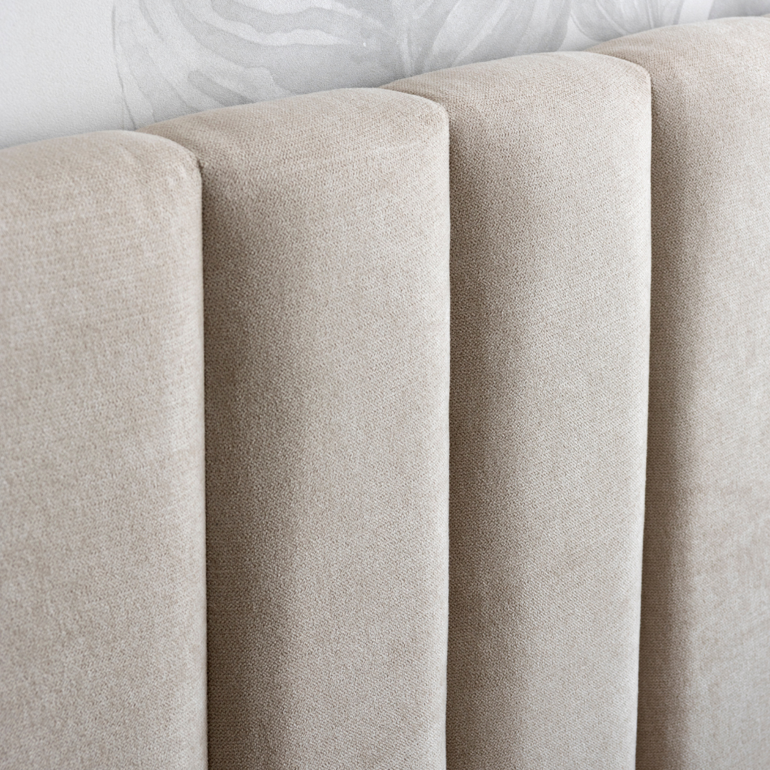Respaldo de Cama - Modelo Tubular - Velvet Beige