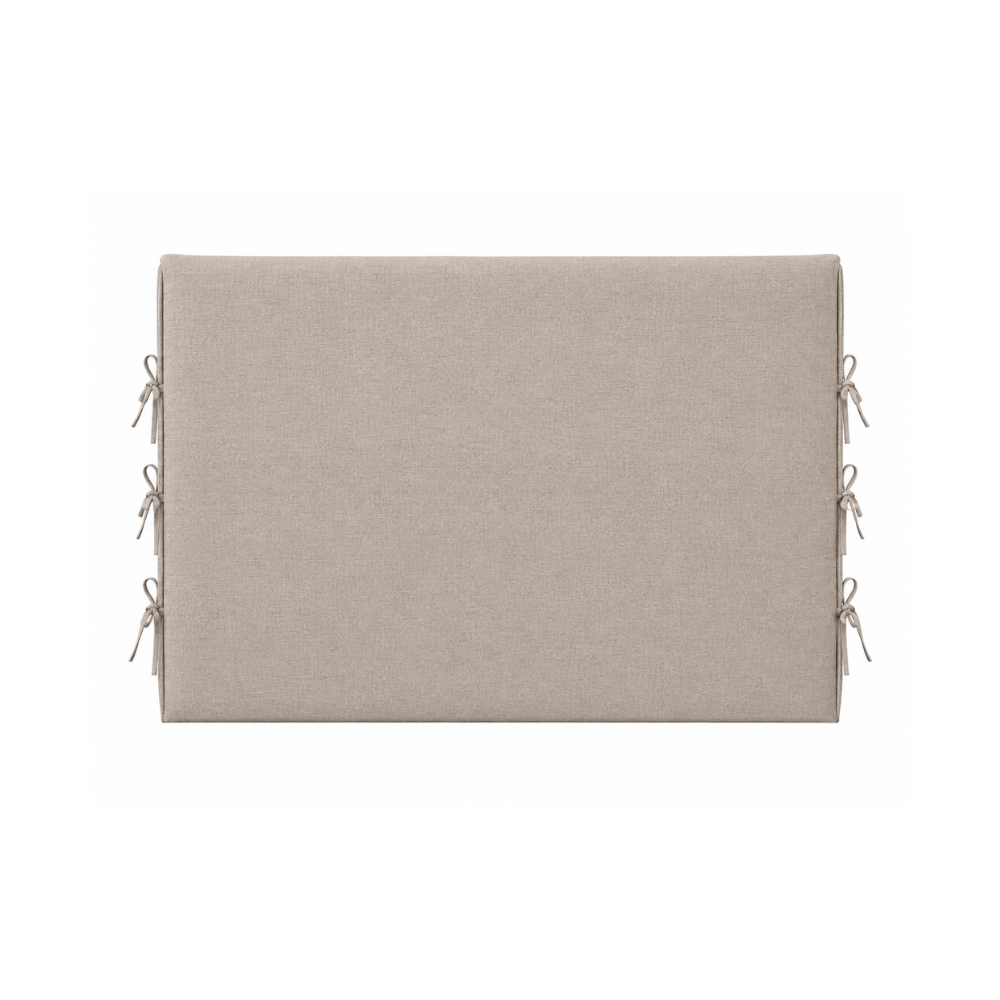 Respaldo de cama con funda - Modelo amarras - Calafate arena