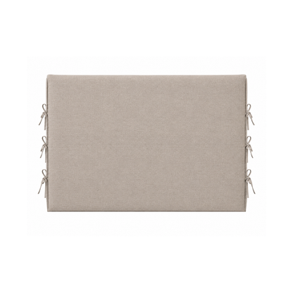 Respaldo de cama con funda - Modelo amarras - Calafate arena