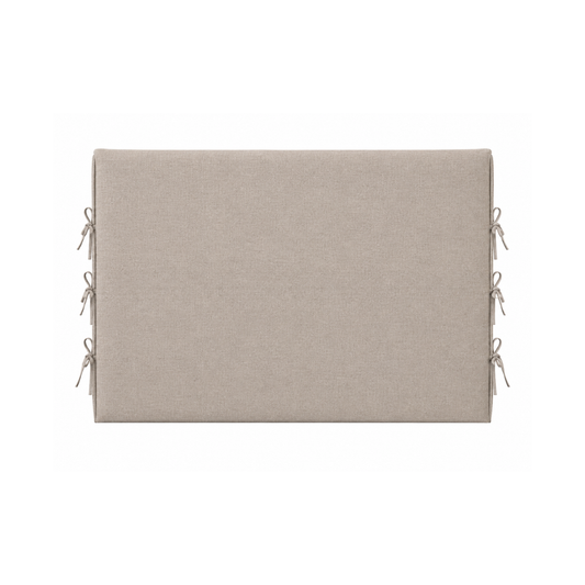 Respaldo de cama con funda - Modelo amarras - Calafate arena