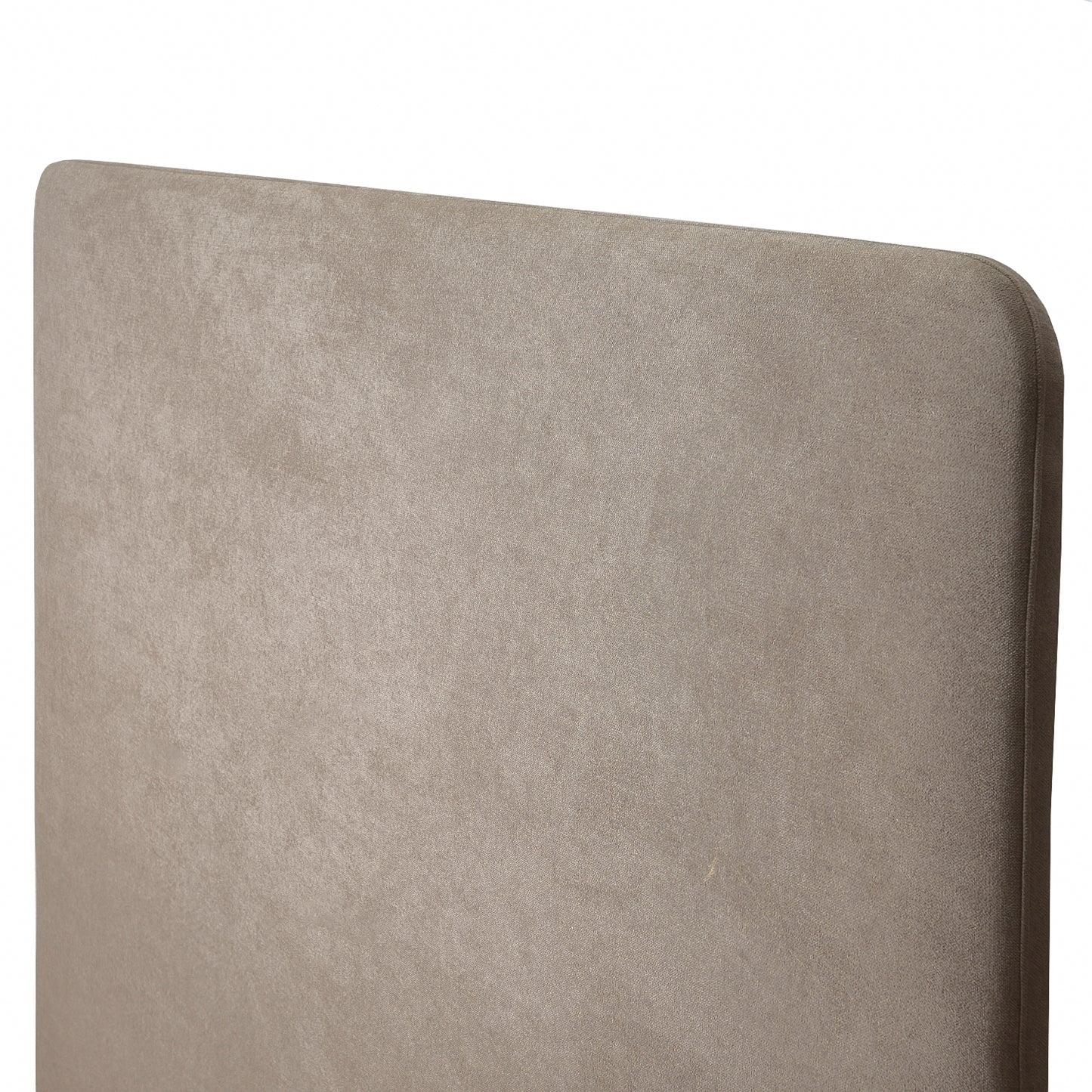 Respaldo de Cama - Modelo Curvo - Tela Velvet Taupe