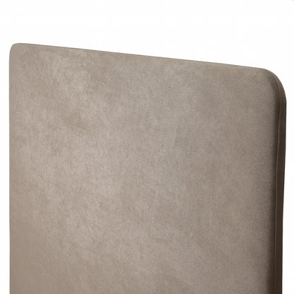 Respaldo de Cama - Modelo Curvo - Tela Velvet Taupe