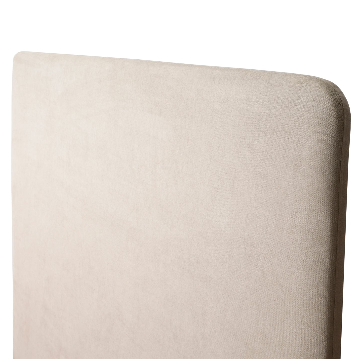 Respaldo de Cama - Modelo Curvo - Tela Velvet Beige