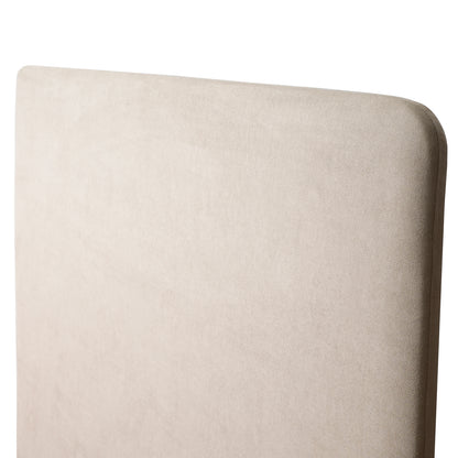 Respaldo de Cama - Modelo Curvo - Tela Velvet Beige