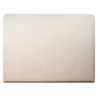 Respaldo de Cama - Modelo Curvo - Tela Velvet Beige