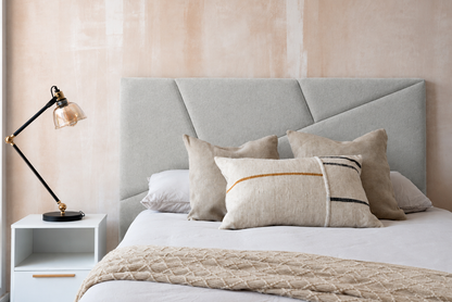 Respaldo de Cama - Modelo Cairo - Velvet Gris Perla