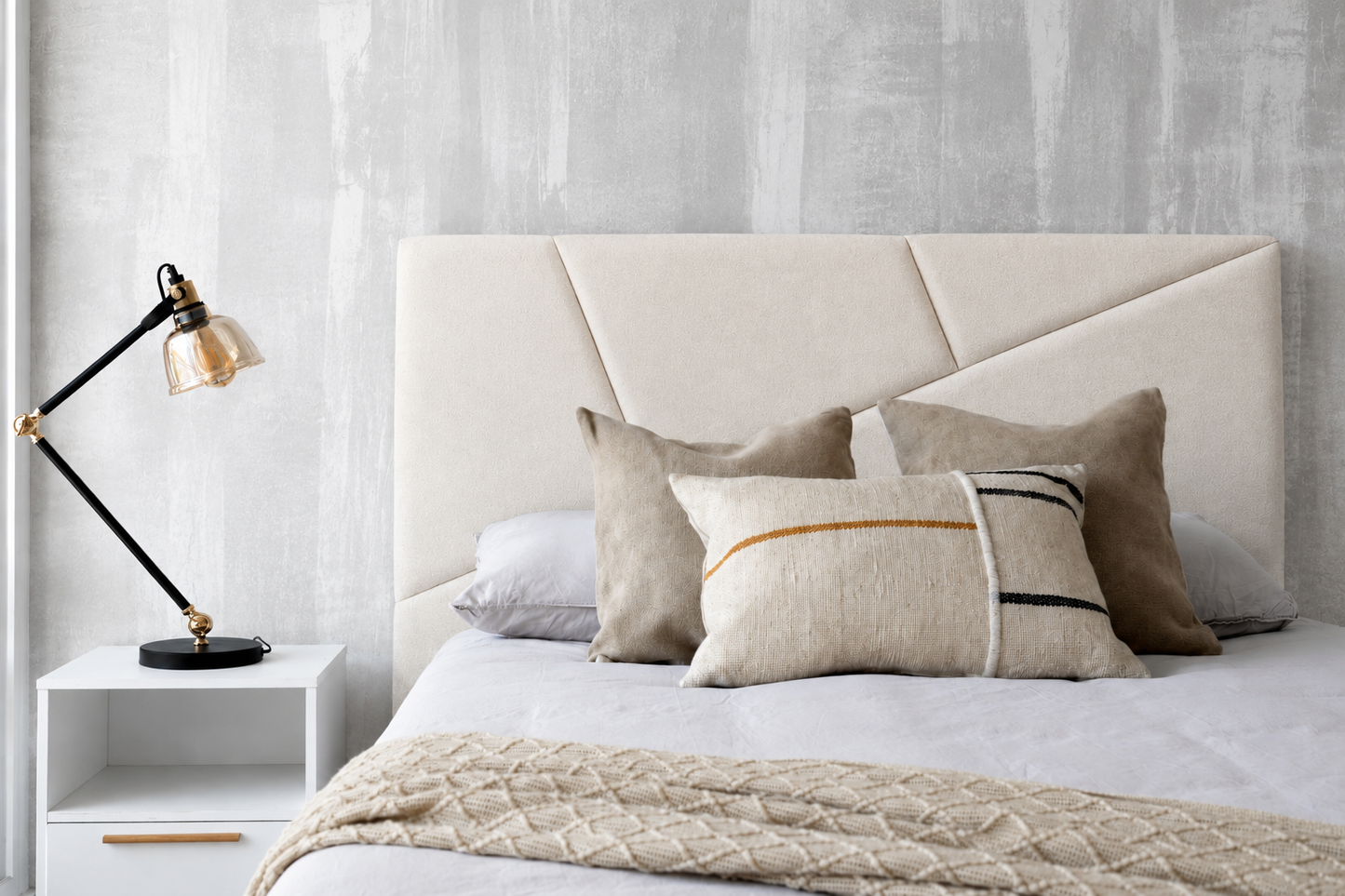 Respaldo de Cama - Modelo Cairo - Velvet Beige