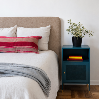 Respaldo de Cama - Modelo Curvo - Tela Velvet Camel