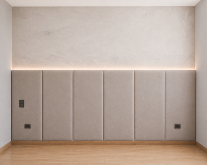 Respaldo de muro a muro -Modular - Tela Velvet Gris Perla
