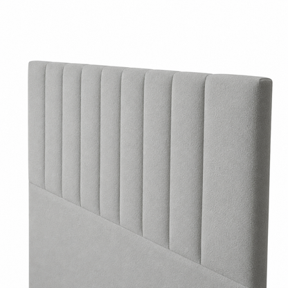 Respaldo de Cama - Modelo Tubular - Velvet  Gris Perla