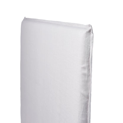 Respaldo de cama con funda de lino 100% natural -  Modelo Pestaña -  Lino Florencia Gris Perla