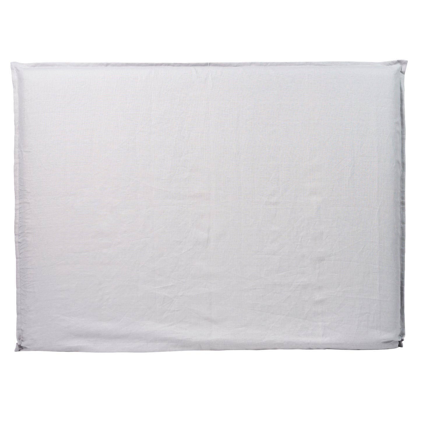 Respaldo de cama con funda de lino 100% natural -  Modelo Pestaña -  Lino Florencia Gris Perla