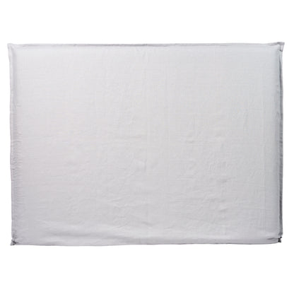 Respaldo de cama con funda de lino 100% natural -  Modelo Pestaña -  Lino Florencia Gris Perla