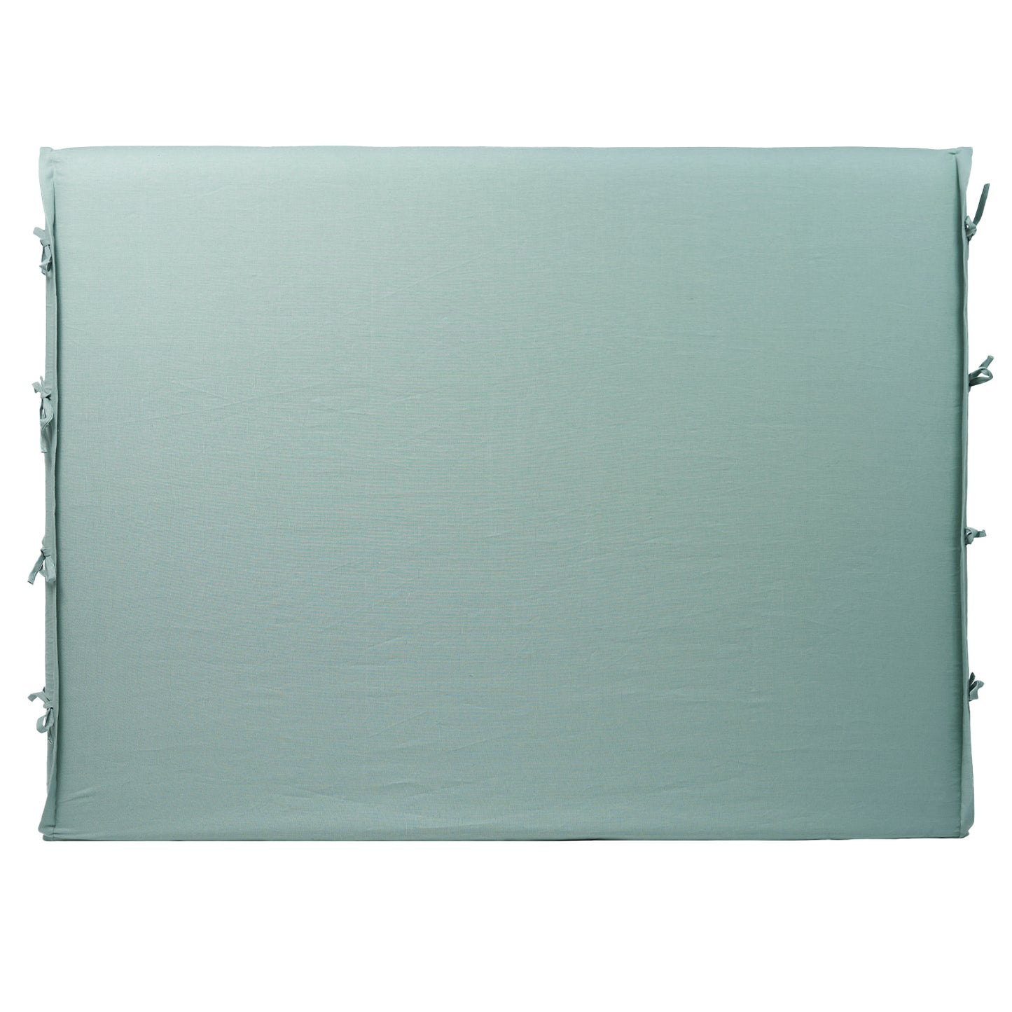 Respaldo de Cama - Modelo Funda con Amarras -  Lino Florencia Agua