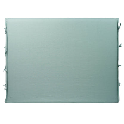Respaldo de Cama - Modelo Funda con Amarras -  Lino Florencia Agua