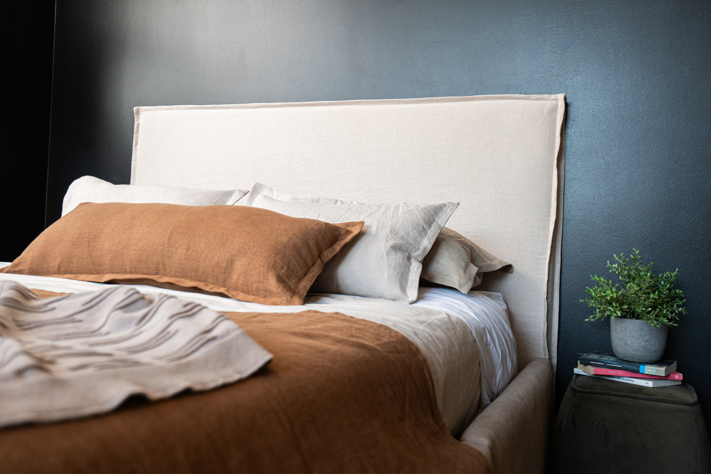 Respaldo de Cama Funda Fuelle Lino Isabel Beige