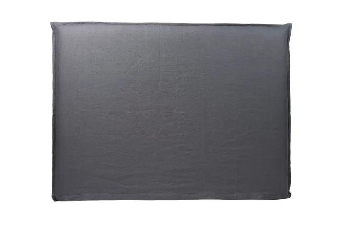 Respaldo de Cama con Funda Modelo - Pestaña -  Lino Florencia Gris