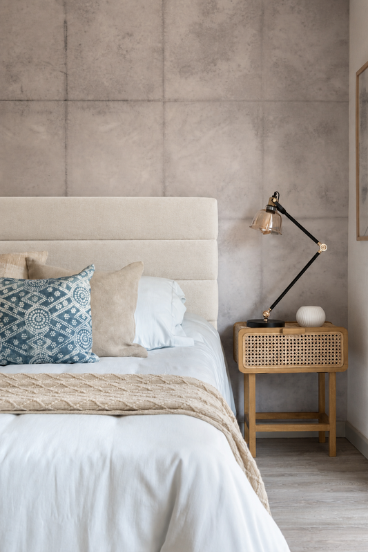 Respaldo de Cama - Modelo Rollos - Velvet Beige