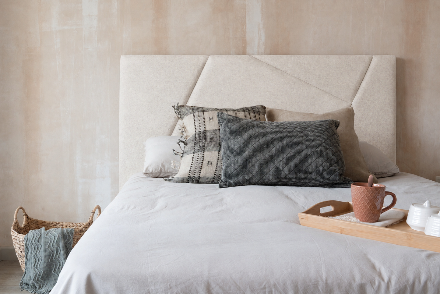 Respaldo de Cama - Modelo Zenit - Velvet Beige