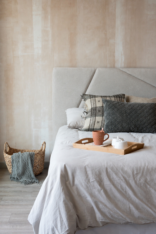 Respaldo de Cama - Modelo Zenit - Velvet Gris Perla