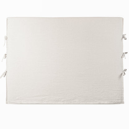 Respaldo de Cama - Modelo Funda con Amarras -  Lino Florencia Natural