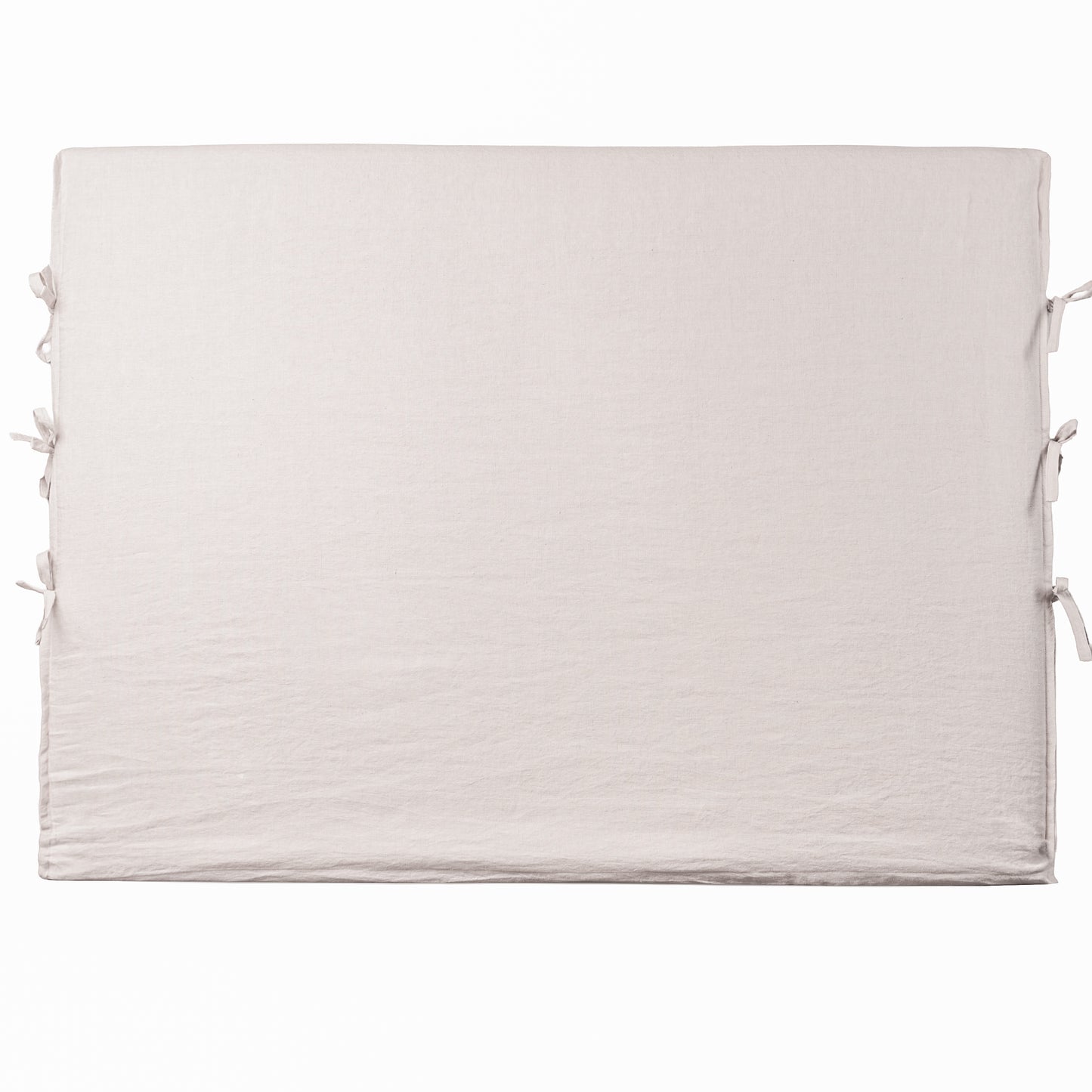 Respaldo de Cama - Modelo Funda con Amarras -  Lino Isabel Beige