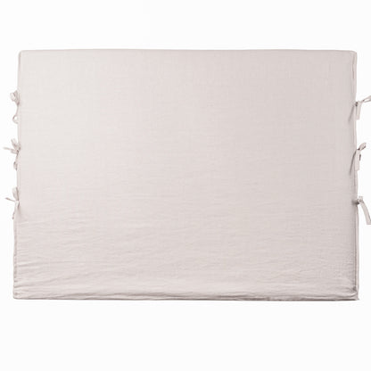 Respaldo de Cama - Modelo Funda con Amarras -  Lino Isabel Beige