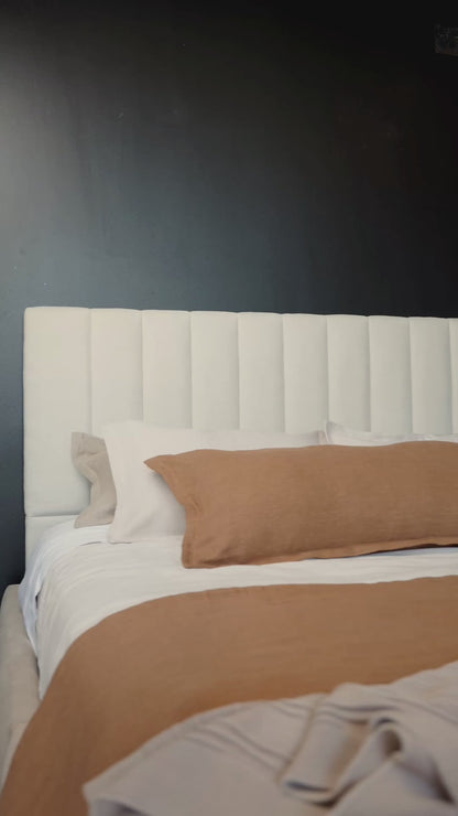 Respaldo de Cama - Modelo Tubular - Velvet Beige